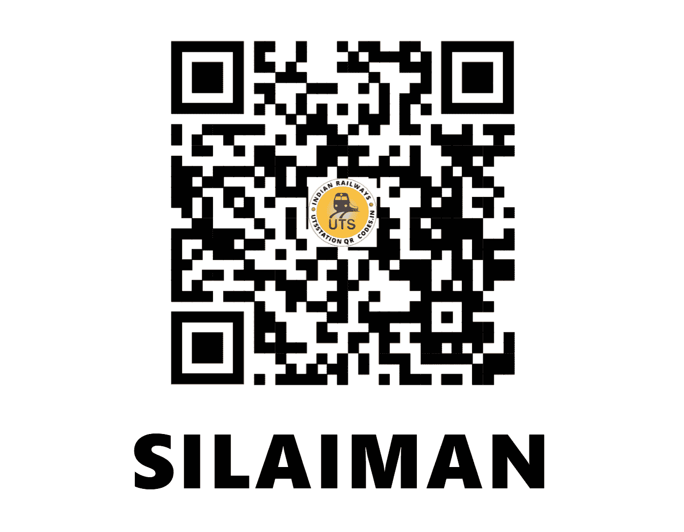 UTS QR Code for SILAIMAN - ILA (SR - TAMIL NADU)